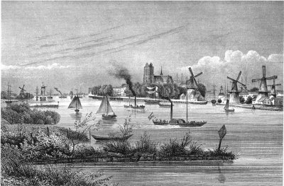 Dordrecht - gezien van Steenekamer, over de rivier